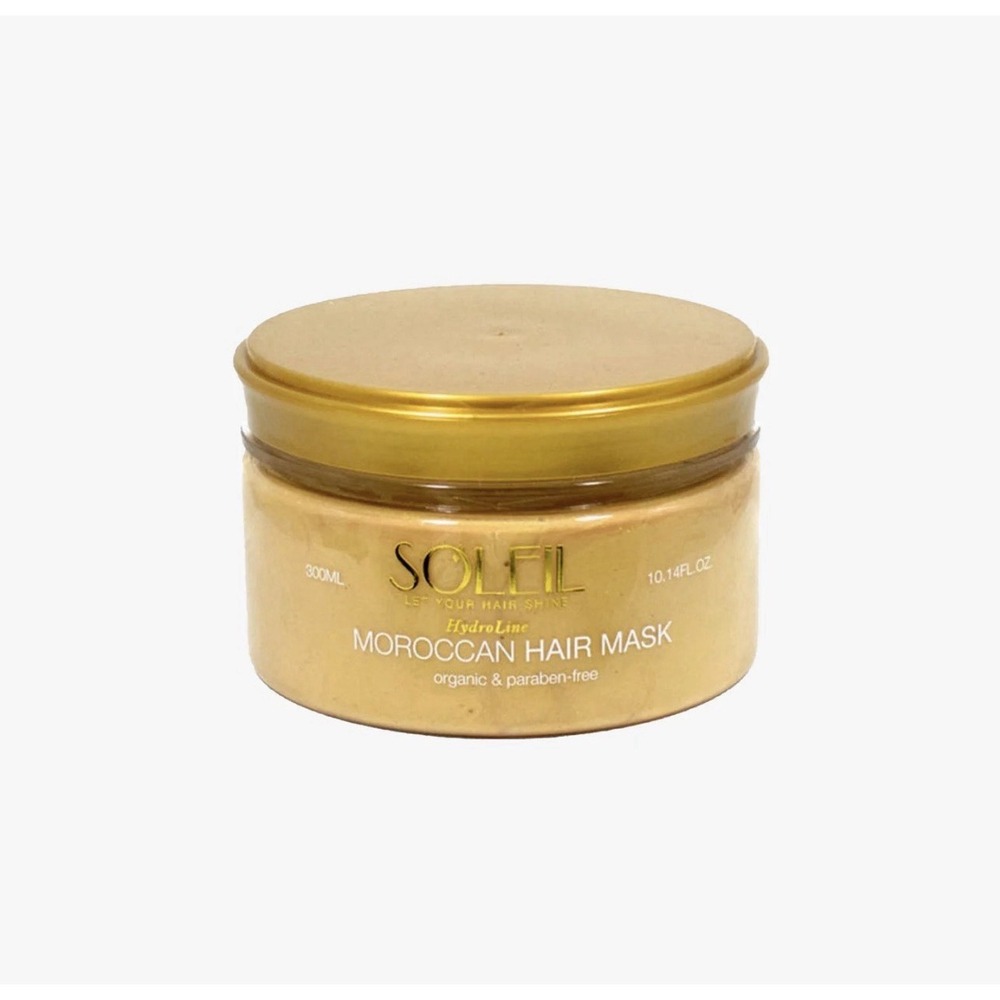 Soleil HydroLine Moroccan Hair Mask 300ml 10.14 fl oz Organic Paraben-Free Gold‎